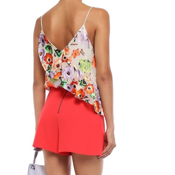 Alice + Olivia Silk Blend Ruffle Cami Blouse - Picture 4 of 12